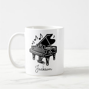 Persoonlijke Grand Piano Mok – Aangepaste Naam