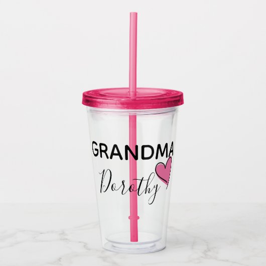 Persoonlijke Grandma Cup Acryl Drinkbeker (Voorkant)