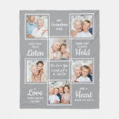 Persoonlijke Grandma Photo Collage Fleece Deken (Voorkant)