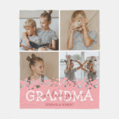 Persoonlijke Grandma Photo Collage Fleece Deken (Voorkant)