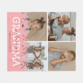 Persoonlijke Grandma Photo Collage Fleece Deken (Voorkant (Horizontaal))