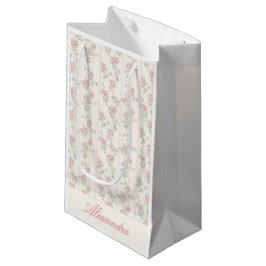 Persoonlijke Grandmillennial Roze Bloemen Klein Cadeauzakje