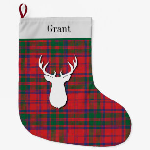 Persoonlijke Grant Tartan Green Red Pset Grote Kerstsok