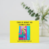 Persoonlijke Grappige 40e Mijlpaal Verjaardag Briefkaart (Staand voorkant)