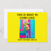 Persoonlijke Grappige 40e Mijlpaal Verjaardag Briefkaart (Voorkant / Achterkant)