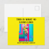 Persoonlijke Grappige 40e Verjaardag Milestone Briefkaart (Voorkant / Achterkant)