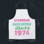 Persoonlijke grappige 50ste verjaardag citaat schort<br><div class="desc">Grappige 50ste verjaardag citaat . Geweldig sinds 1974.</div>
