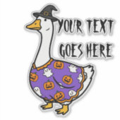 Persoonlijke Grappige Aangepaste Tekst Domme Heks Sticker (Voorkant)