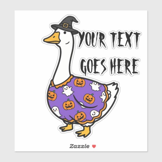 Persoonlijke Grappige Aangepaste Tekst Domme Heks Sticker (Vel)