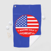 Persoonlijke Grappige Amerikaanse Golfspeler Golfhanddoek (Insitu)