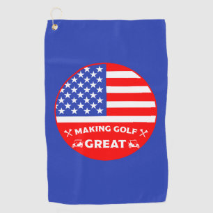 Persoonlijke Grappige Amerikaanse Golfspeler Golfhanddoek