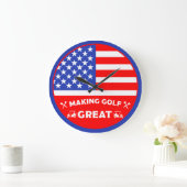Persoonlijke Grappige Amerikaanse Golfspeler Grote Klok (Huis)