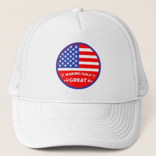 Persoonlijke Grappige Amerikaanse Golfspeler Trucker Pet