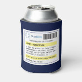 Persoonlijke Grappige Bier/Cider/Andere Recept Blikjeskoeler (Blikje Achterkant)