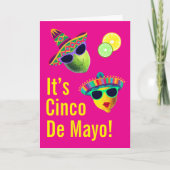 Persoonlijke Grappige Citroen Lime Cinco de Mayo Kaart (Voorkant)