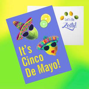 Persoonlijke Grappige Citroen Lime Cinco de Mayo Kaart