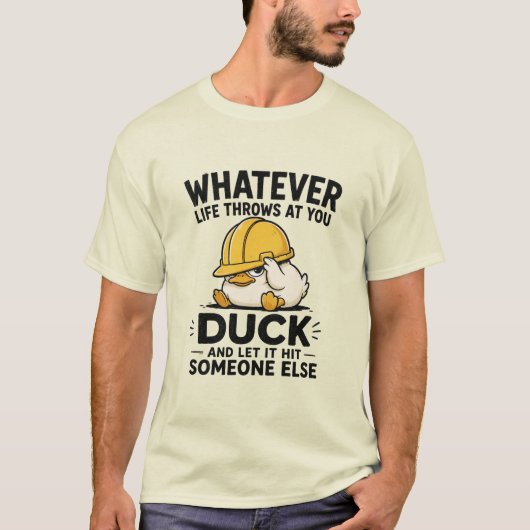Persoonlijke Grappige Eend Heren T-shirt (Voorkant)
