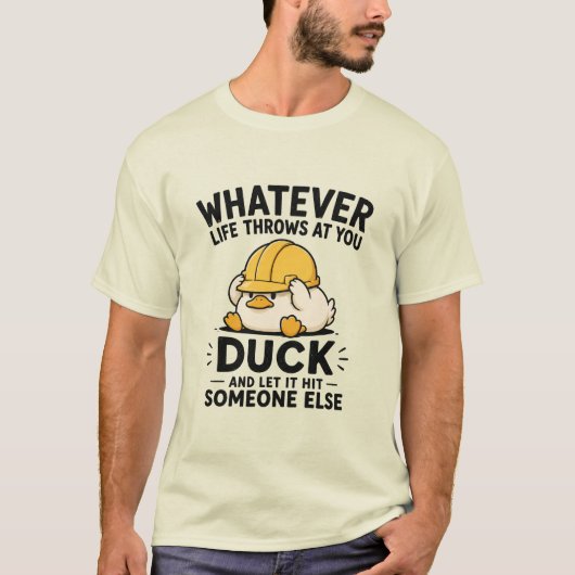 Persoonlijke Grappige Eend Heren T-shirt (Voorkant)