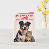 Persoonlijke Grappige Foto van Huisdier Vaderdag Kaart (Gele Bloem)