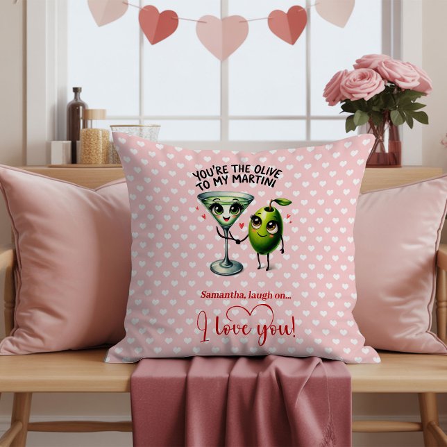 Persoonlijke Grappige Fruit Spelling Valentijn Cad Kussen (Personalized Funny Fruits Pun Valentine Throw Pillow

)