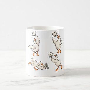 Persoonlijke Grappige Gans Volleyballspeler Trendy Koffiemok