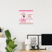 Persoonlijke Grappige Gestapelde Olifanten Muurkun Poster (Thuiskantoor)