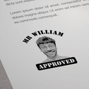 Persoonlijke Grappige Gezicht Docent Goedgekeurd Rubberstempel