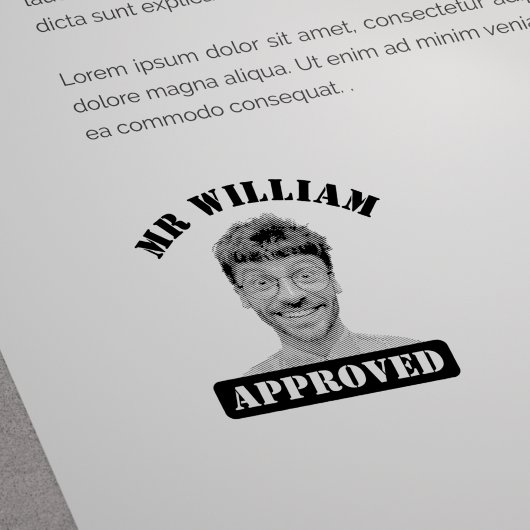 Persoonlijke Grappige Gezicht Docent Goedgekeurd Rubberstempel