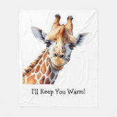 Persoonlijke Grappige Giraffe Liefhebber Fleece Deken (Voorkant)