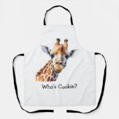 Persoonlijke Grappige Giraffe Liefhebber Schort (Voorkant)