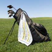 Persoonlijke grappige golfrecept golfhanddoek (Groen)