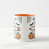 Persoonlijke grappige Halloween-geest leraar mok (Center)