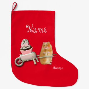 Persoonlijke grappige hamster Kerstsok