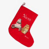Persoonlijke grappige hamster Kerstsok (Voorkant (Hangend))