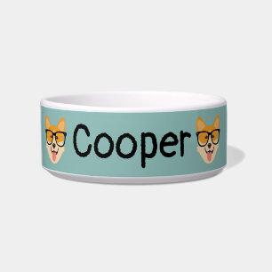Persoonlijke Grappige Hipster Corgi Voerbakje