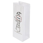 Persoonlijke Grappige Hond Acrobat  Wijn Cadeautas (Voorkant Gekanteld)