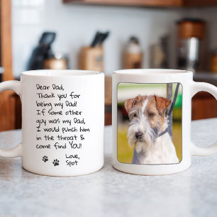 Persoonlijke Grappige Hond Papa Foto Koffiemok