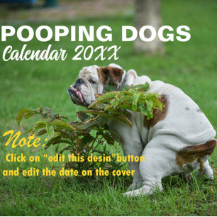 Persoonlijke Grappige Honden Die Poepen Kalender 2