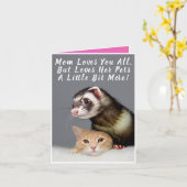 Persoonlijke Grappige Huisdier Foto Moederdag Kaar Kaart (Gele Bloem)