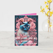 Persoonlijke Grappige Kat Foto Moederdag Kaart (Gele Bloem)