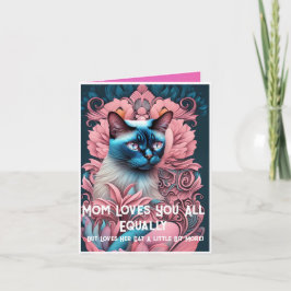 Persoonlijke Grappige Kat Foto Moederdag Kaart
