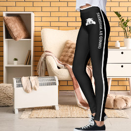 Persoonlijke Grappige Katten Huisdieren Zwart Witt Leggings