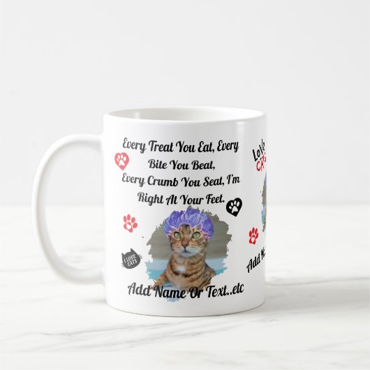 Persoonlijke grappige kattenmok voor kattenliefheb koffiemok (Links)