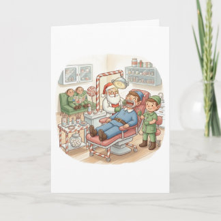 Persoonlijke grappige kerstkaart voor orthodontist kaart