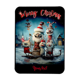 Persoonlijke Grappige Kerstmis Foto Magneet