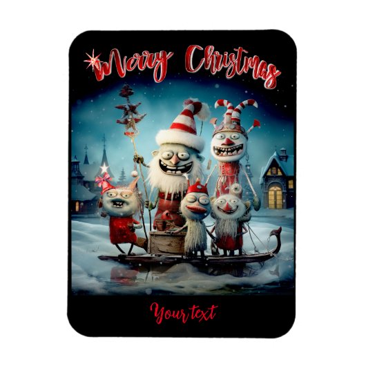 Persoonlijke Grappige Kerstmis Foto Magneet (Verticaal)
