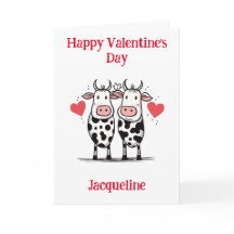 Persoonlijke Grappige Koe Valentijnskaart