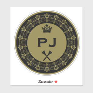 Persoonlijke Grappige Koninklijke Golfbal Sticker