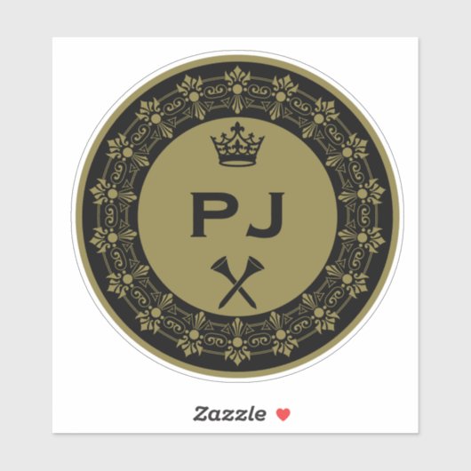 Persoonlijke Grappige Koninklijke Golfbal Sticker (Vel)