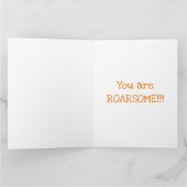 Persoonlijke Grappige Leeuw Moederdagkaart Kaart (Binnen)